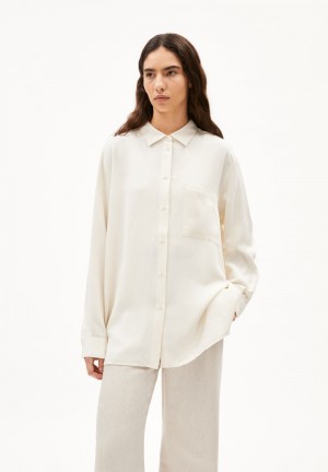 ARMEDANGELS EALGAA LINO Blouse Loose Fit made of Linen-Mix Oatmilk | 3890KNQYF