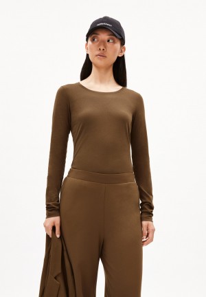 ARMEDANGELS ENRICCAA SOFT Longsleeve Slim Fit made of Organic Cotton Dried Moss | 8310ICDWA
