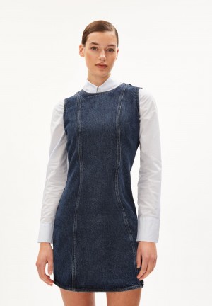 ARMEDANGELS ENUYAA Denim Dress Regular Fit made of TENCEL™ Lyocell Mix Blau | 9608BLPUR