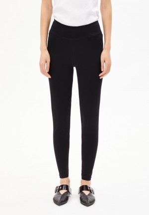 ARMEDANGELS FARIBAA Leggings made of Organic Cotton Mix Schwarz | 0817XZQLR