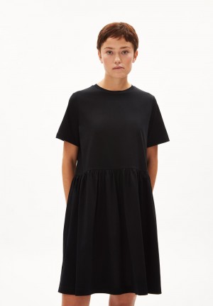 ARMEDANGELS FELIAA MERCERIZED Jersey Dress made of Organic Cotton Schwarz | 4059GRFLY