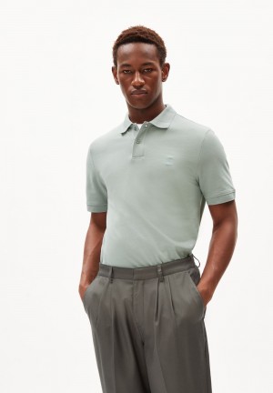 ARMEDANGELS FIBRAAS Polo T-Shirt Regular Fit made of Organic Cotton Morning Dew | 6324PUAGZ