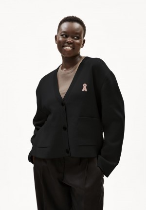ARMEDANGELS FIONAA MILANO Cardigan Oversized Fit made of Organic Cotton Schwarz | 7625UPIBL