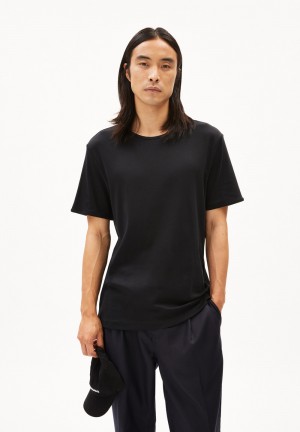 ARMEDANGELS FLATAA PREMIUM T-Shirt Relaxed Fit made of Organic Cotton Schwarz | 6097XOPRI
