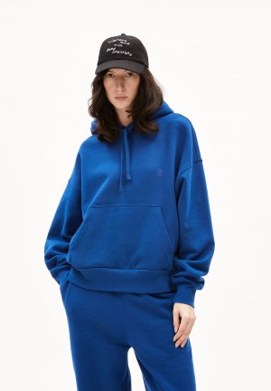 ARMEDANGELS FRANCISARAA Sweathoodie Oversized Fit made of Organic Cotton Blau | 5294MAPXY