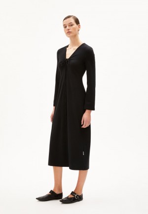 ARMEDANGELS GETAA Jersey Dress Slim Fit made of Organic Cotton Mix Schwarz | 9102PYHED