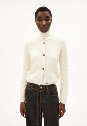 ARMEDANGELS GILAAH MOHAIR Cardigan Regular Fit made of Mohair Wool Mix Oatmilk | 3761FMQSB