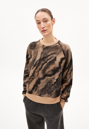 ARMEDANGELS GIOVARAA EARTH Sweatshirt Loose Fit made of Organic Cotton Cinnamon Dust | 5217ZAKED