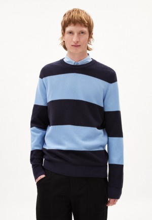 ARMEDANGELS GRAANIO Sweater Regular Fit made of Organic Cotton Blau | 5268LJATB
