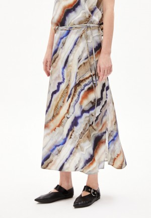ARMEDANGELS GRAATIA PÄRLAA Woven Skirt Regular Fit made of TENCEL™ Lyocell Mix Cinnamon Dust | 0549IPGOJ