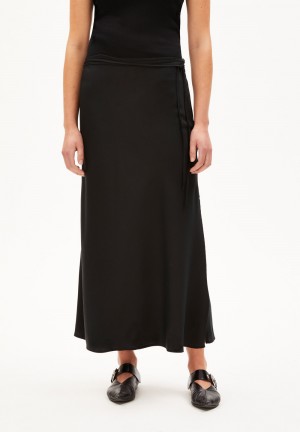 ARMEDANGELS GRAATIA Woven Skirt Regular Fit made of TENCEL™ Lyocell Mix Schwarz | 1542BCXAK