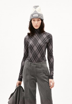 ARMEDANGELS GRAZILIAA ARGYLE Longsleeve Slim Fit made of Organic Cotton Iron Cast | 6175MHGXD