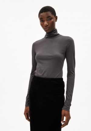 ARMEDANGELS GRAZILIAA SOFT Longsleeve Slim Fit made of Organic Cotton Iron Cast | 6548SBCFD