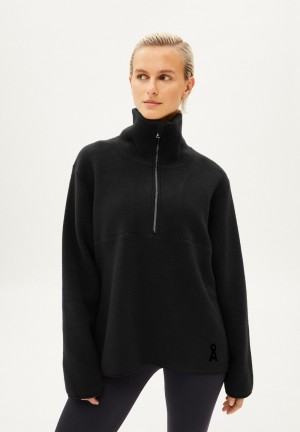 ARMEDANGELS HAARLEEN Sweatshirt Oversized Fit made of Organic Cotton Schwarz | 7345WYXOE