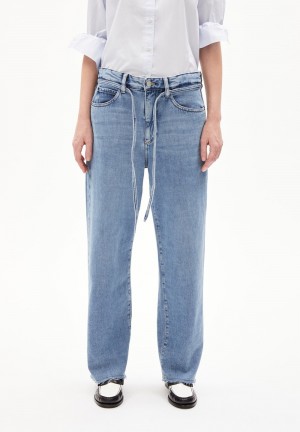 ARMEDANGELS HAAYI CUT HEM Jeans Baggy Fit Low Waist Organic Cotton Mix Non-Stretch Indigo | 3472HWEJY