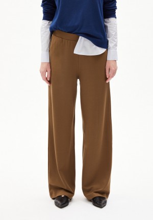 ARMEDANGELS HIMAARI Jersey Pants made of LENZING™ ECOVERO™ Mix Dried Moss | 0798JBKIH