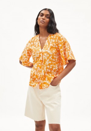 ARMEDANGELS HOLMAA MANGORANGE Blouse Relaxed Fit made of TENCEL™ Lyocell Mangorange | 3475CXZYQ