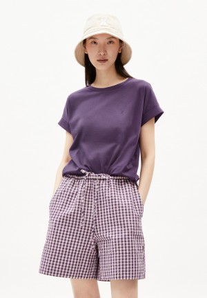 ARMEDANGELS IDAARA T-Shirt Loose Fit made of Organic Cotton Blau | 5780GHNAQ