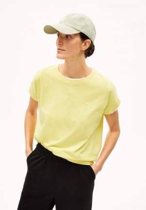 ARMEDANGELS IDAARA T-Shirt Loose Fit made of Organic Cotton Gelb Hell | 4912XWDIY