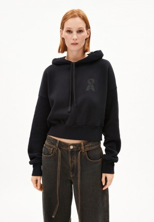 ARMEDANGELS ILANAARIS Sweathoodie Oversized Fit made of Organic Cotton Schwarz | 7601LASXE