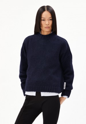 ARMEDANGELS INARAA PUIJPU Sweater Oversized Fit made of Alpaca Wool Mix Night Sky | 1350EPAIS