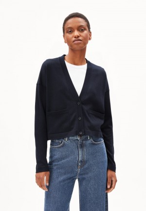 ARMEDANGELS JAAIKE PREMIUM Cardigan Loose Fit made of Organic Cotton Night Sky | 7509OJCZM