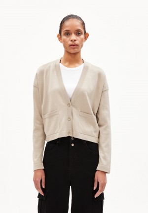 ARMEDANGELS JAAIKE PREMIUM Cardigan Loose Fit made of Organic Cotton Sand Stone | 3495PBQCD