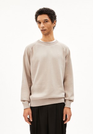 ARMEDANGELS JAAIRO Sweater Regular Fit made of Organic Cotton Sand Stone | 5896DTZBA