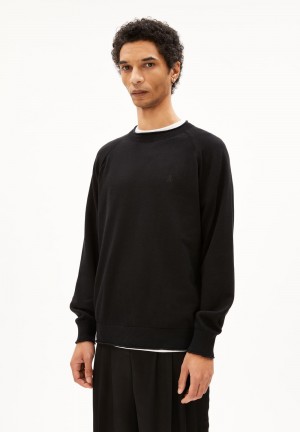 ARMEDANGELS JAAIRO Sweater Regular Fit made of Organic Cotton Schwarz | 9704DCMQA