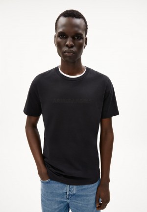 ARMEDANGELS JAAMES ANGELS T-Shirt Regular Fit made of Organic Cotton Schwarz | 3194YMQGP