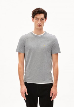 ARMEDANGELS JAAMES CLASSIC T-Shirt Regular Fit made of recycled Cotton Mix Grau | 6549YVCUA