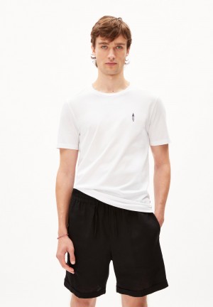 ARMEDANGELS JAAMES CYCLAA T-Shirt Regular Fit made of Organic Cotton Weiß | 0673ONTVE