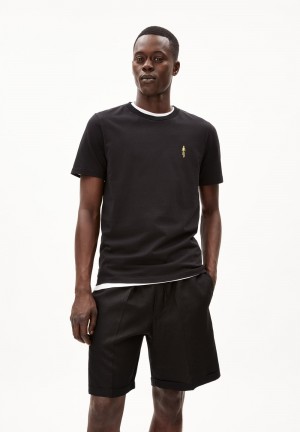ARMEDANGELS JAAMES CYCLAA T-Shirt Regular Fit made of Organic Cotton Schwarz | 5140UFTLR
