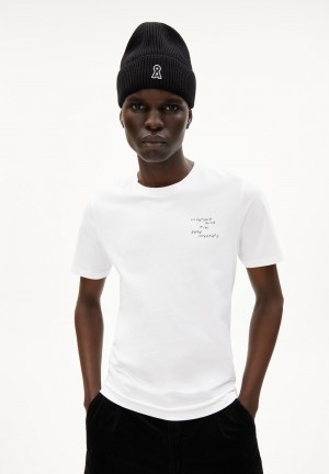 ARMEDANGELS JAAMES INTENTIONS T-Shirt Regular Fit made of Organic Cotton Weiß | 1529JKZBL