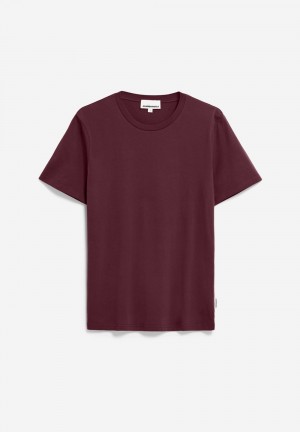 ARMEDANGELS JAAMES T-Shirt Regular Fit made of Organic Cotton Cranberry Juice | 4970RWOIZ