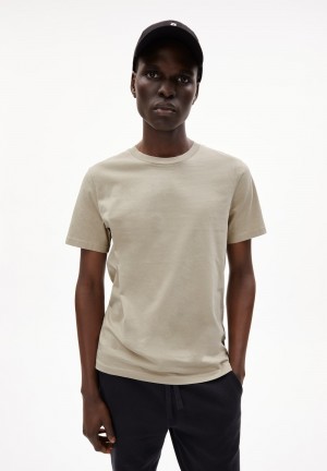 ARMEDANGELS JAAMES T-Shirt Regular Fit made of Organic Cotton Sand Stone | 3701XQWPK
