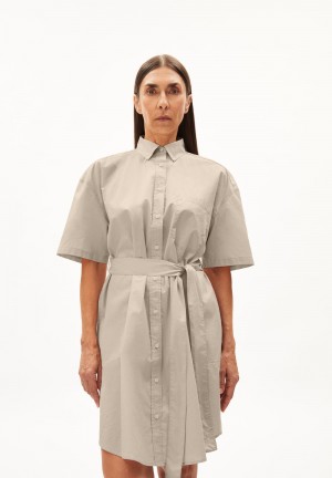 ARMEDANGELS JAASMYN Woven Dress Oversized Fit made of Organic Cotton Hell | 4138GWNFQ