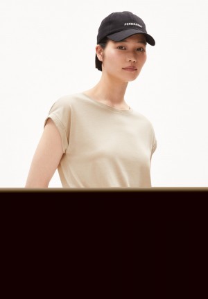 ARMEDANGELS JILAANA T-Shirt Regular Fit made of TENCEL™ Lyocell Mix Gravel | 3706DSPFZ