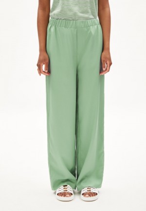 ARMEDANGELS JOVAALIE Woven Pants Loose Fit made of TENCEL™ Lyocell Grün | 9176KGJXD
