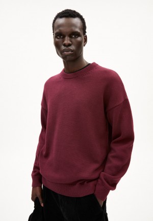 ARMEDANGELS JOVAAN Sweater Relaxed Fit made of Organic Cotton Cranberry Juice | 3981NJXWF