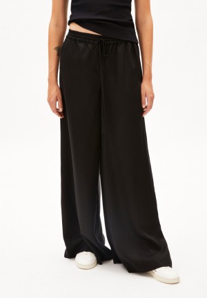 ARMEDANGELS KAADIA WIDE Woven Pants made of TENCEL™ x REFIBRA™ Lyocell Schwarz | 0942FBVQN