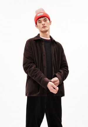 ARMEDANGELS KAAROLI Overshirt Regular Fit made of Organic Cotton Dunkel | 7208MZDWH