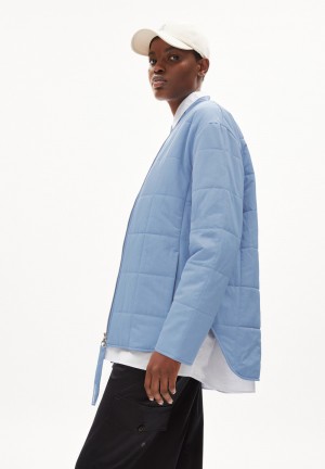 ARMEDANGELS KAMEIAA Blouson Jacket Relaxed Fit made of Polyamid Mix (recycled) Blau | 1958ZVINP