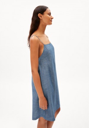 ARMEDANGELS KARISSAA CHAMBRAY Woven Dress Regular Fit made of Organic Cotton Butterfly | 3152WYXFE