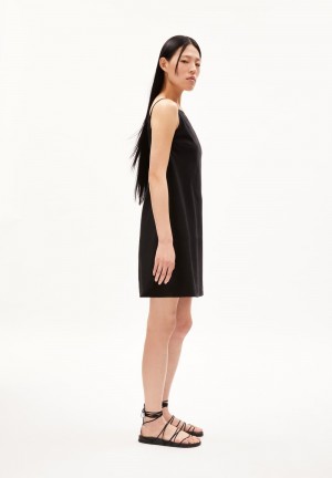 ARMEDANGELS KARISSAA LINO Woven Dress Regular Fit made of Linen-Mix Schwarz | 8769SAYFK