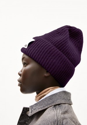 ARMEDANGELS KAYAAS SOFT Beanie made of Merino-Wool Mix Blau | 3764UOKQI