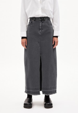 ARMEDANGELS KITAA DEMI Denim Skirt Slim Fit made of Organic Cotton Mix Murky | 9740PRCOQ