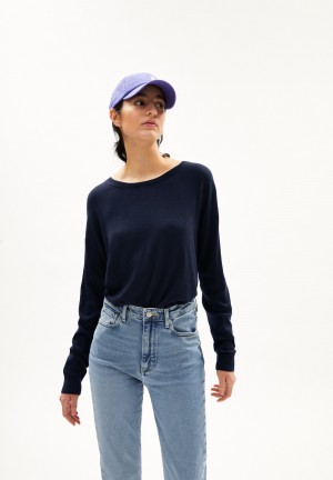 ARMEDANGELS LAARNI Pullover Loose Fit made of TENCEL™ Lyocell Mix Night Sky | 1692MXNVC
