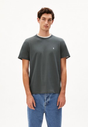 ARMEDANGELS LAARON Heavyweight T-Shirt Relaxed Fit made of Organic Cotton Space Steel | 3291IKVXO