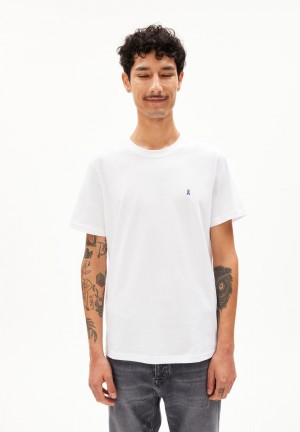 ARMEDANGELS LAARON Heavyweight T-Shirt Relaxed Fit made of Organic Cotton Weiß | 8742LDFAV